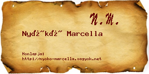 Nyókó Marcella névjegykártya
